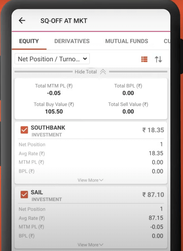 sharekhan square off