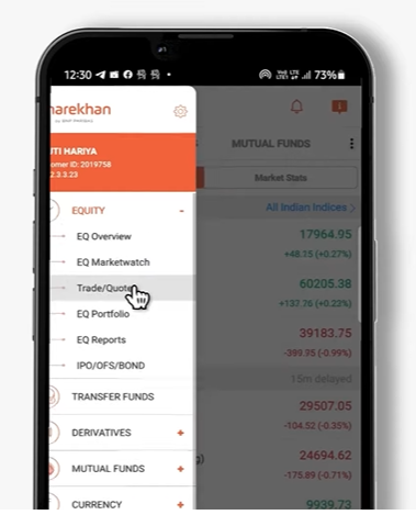 sharekhan visit portfolio section