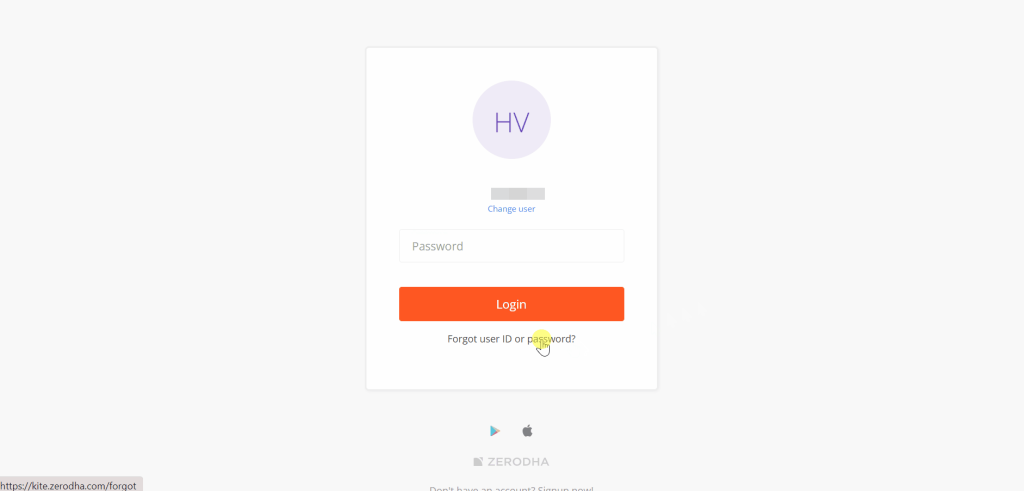 zerodha forgot id password