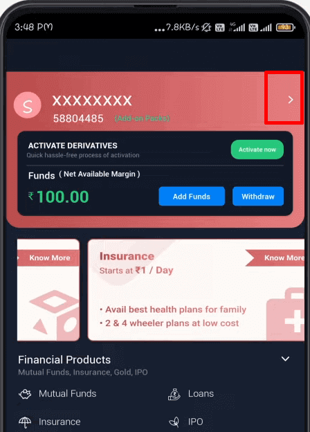 5paisa primary bank account profile