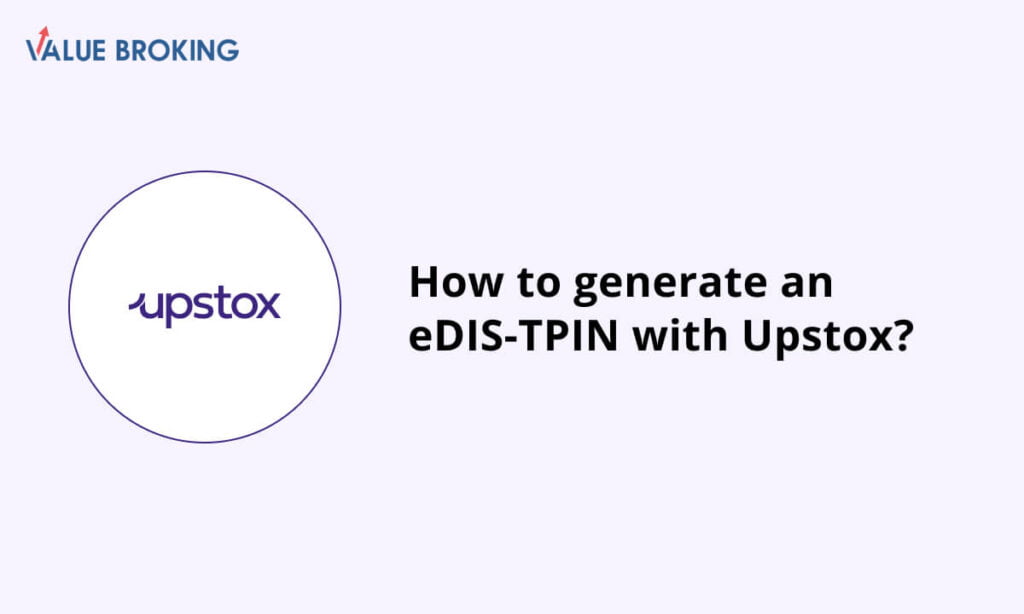 generate an edis tpin with upstox